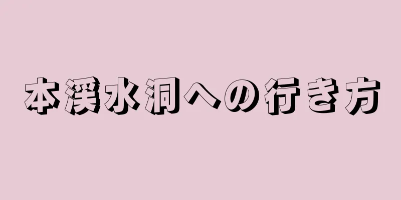 本渓水洞への行き方