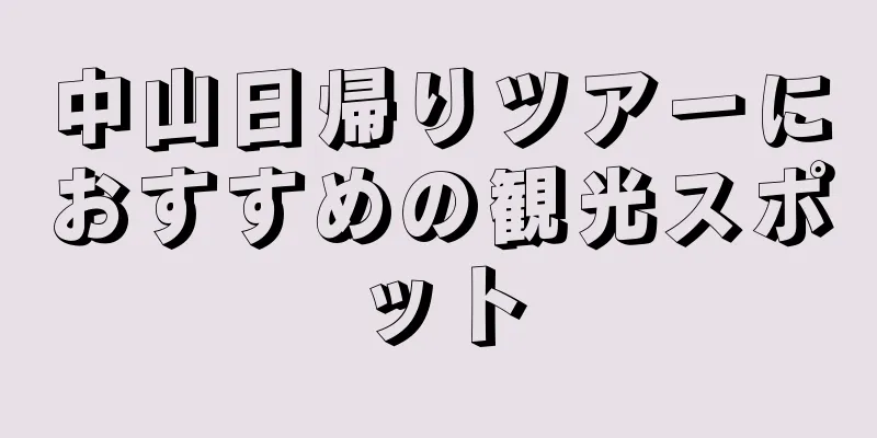 中山日帰りツアーにおすすめの観光スポット