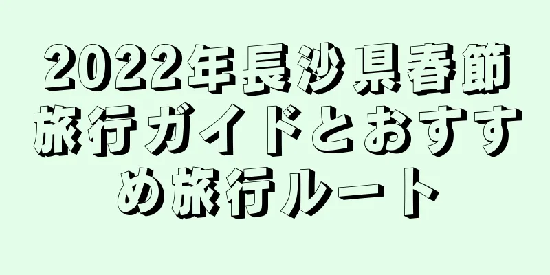 2022年長沙県春節旅行ガイドとおすすめ旅行ルート