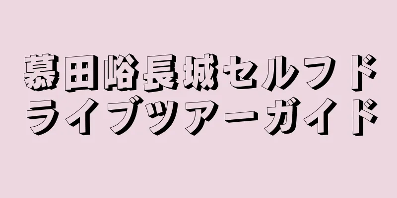 慕田峪長城セルフドライブツアーガイド