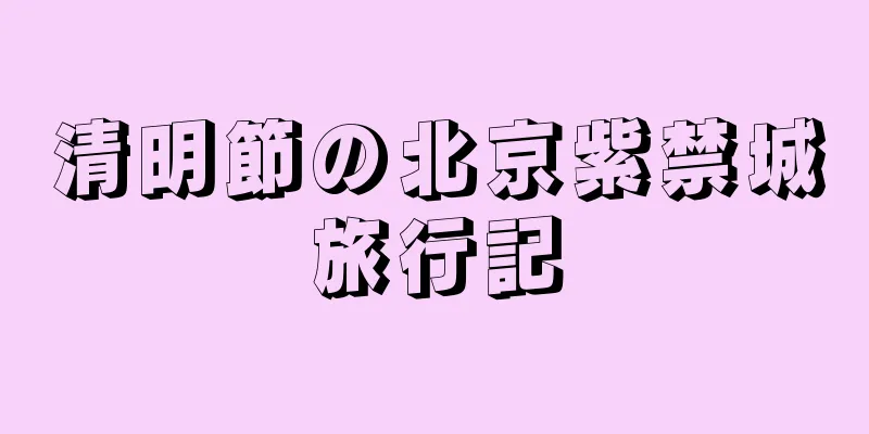 清明節の北京紫禁城旅行記