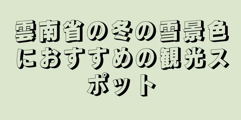 雲南省の冬の雪景色におすすめの観光スポット