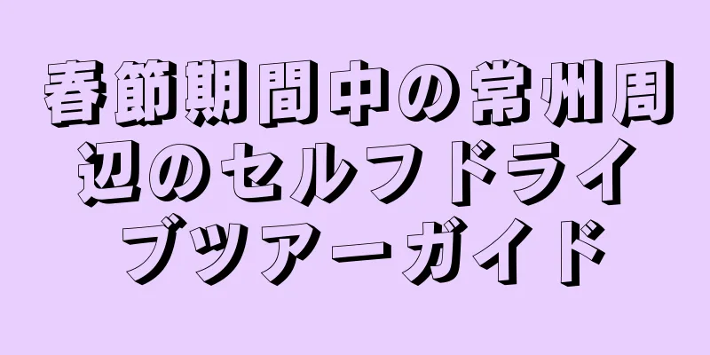春節期間中の常州周辺のセルフドライブツアーガイド