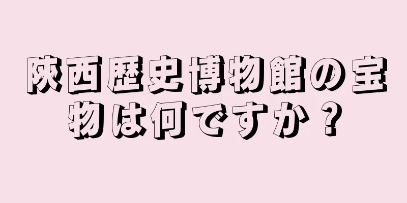 陝西歴史博物館の宝物は何ですか？