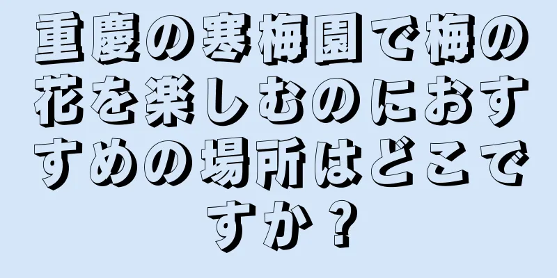 重慶の寒梅園で梅の花を楽しむのにおすすめの場所はどこですか？