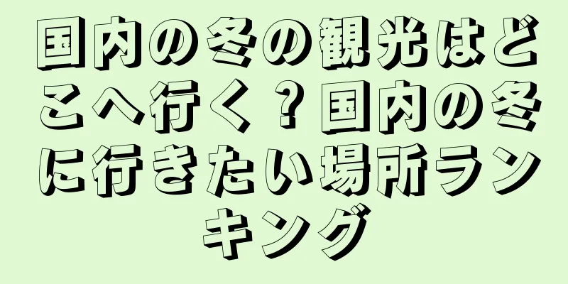 国内の冬の観光はどこへ行く？国内の冬に行きたい場所ランキング