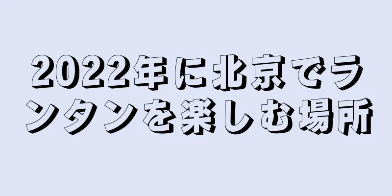 2022年に北京でランタンを楽しむ場所