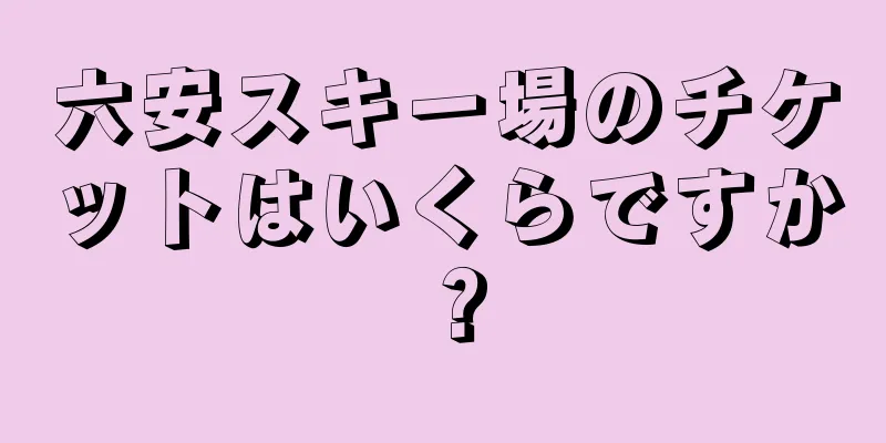 六安スキー場のチケットはいくらですか？