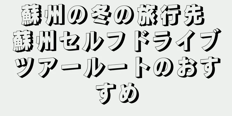 蘇州の冬の旅行先 蘇州セルフドライブツアールートのおすすめ