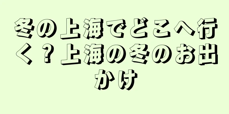 冬の上海でどこへ行く？上海の冬のお出かけ