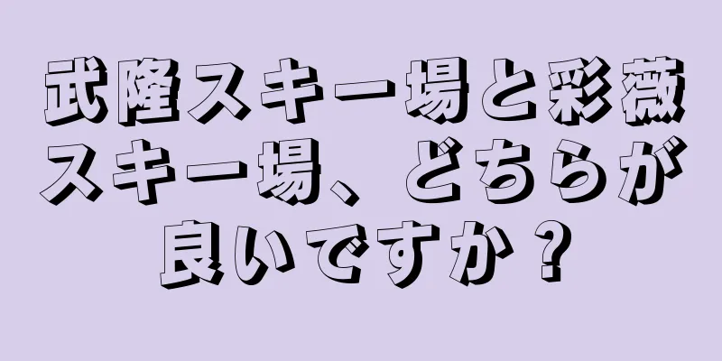 武隆スキー場と彩薇スキー場、どちらが良いですか？