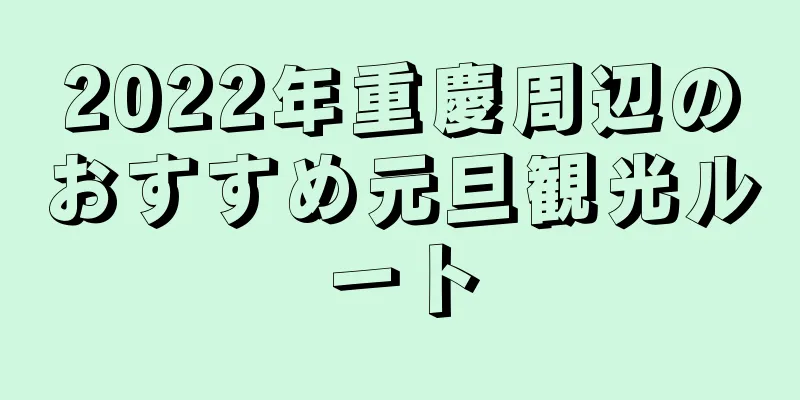 2022年重慶周辺のおすすめ元旦観光ルート