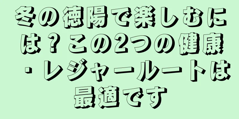 冬の徳陽で楽しむには？この2つの健康・レジャールートは最適です