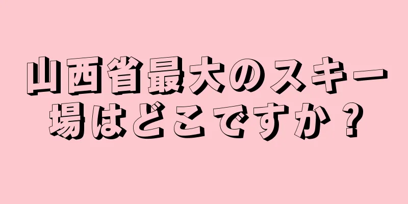 山西省最大のスキー場はどこですか？