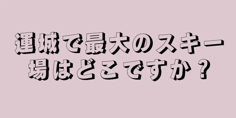 運城で最大のスキー場はどこですか？