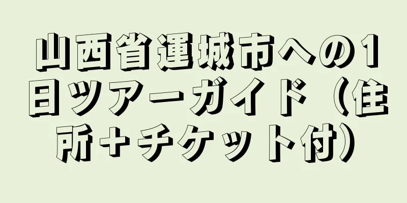 山西省運城市への1日ツアーガイド（住所＋チケット付）