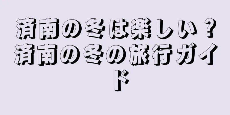 済南の冬は楽しい？済南の冬の旅行ガイド