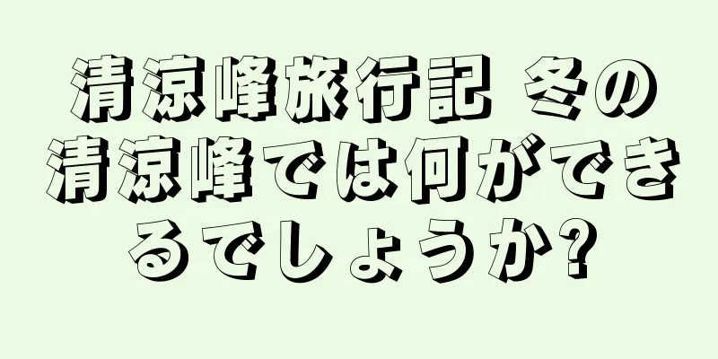 清涼峰旅行記 冬の清涼峰では何ができるでしょうか?