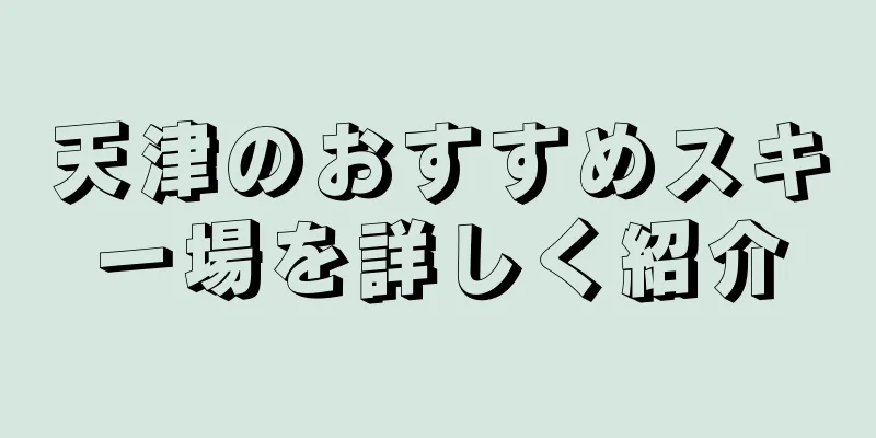 天津のおすすめスキー場を詳しく紹介