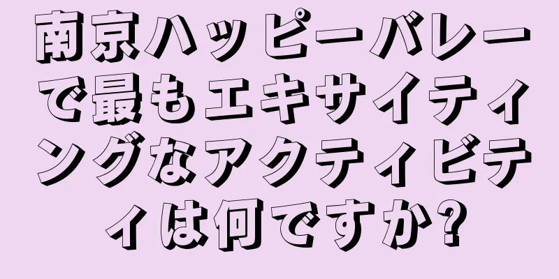南京ハッピーバレーで最もエキサイティングなアクティビティは何ですか?