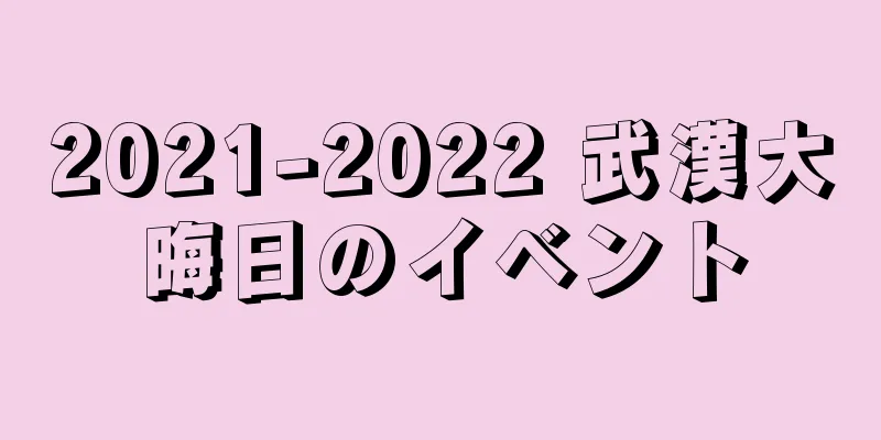 2021-2022 武漢大晦日のイベント