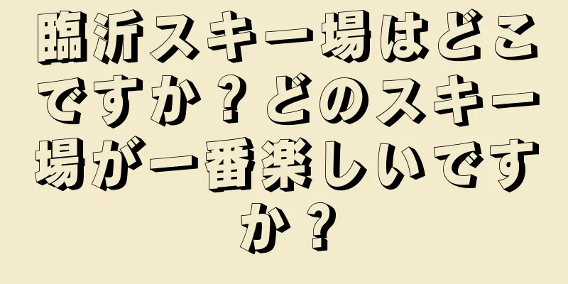 臨沂スキー場はどこですか？どのスキー場が一番楽しいですか？