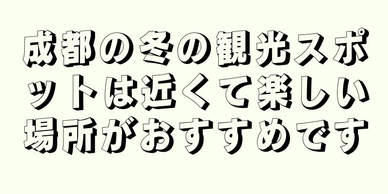 成都の冬の観光スポットは近くて楽しい場所がおすすめです