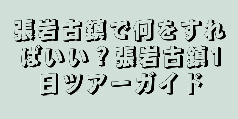 張岩古鎮で何をすればいい？張岩古鎮1日ツアーガイド