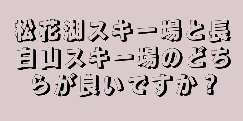 松花湖スキー場と長白山スキー場のどちらが良いですか？