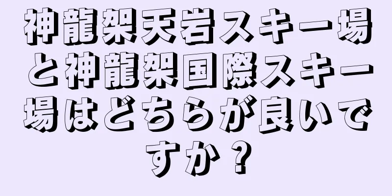 神龍架天岩スキー場と神龍架国際スキー場はどちらが良いですか？