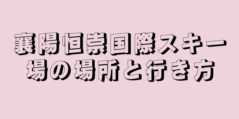 襄陽恒崇国際スキー場の場所と行き方