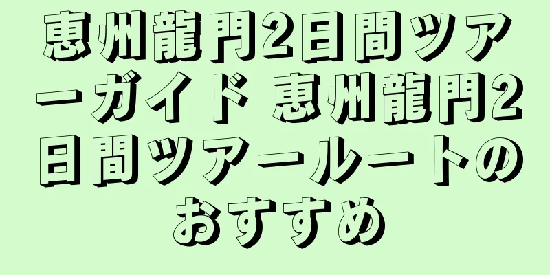 恵州龍門2日間ツアーガイド 恵州龍門2日間ツアールートのおすすめ
