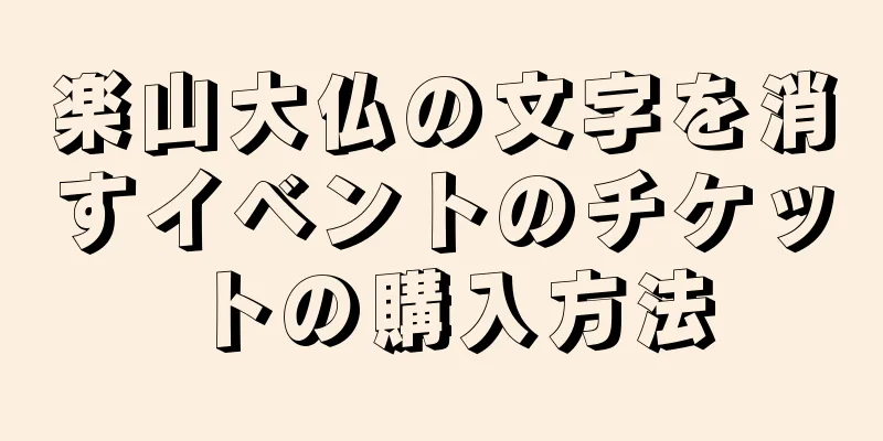 楽山大仏の文字を消すイベントのチケットの購入方法