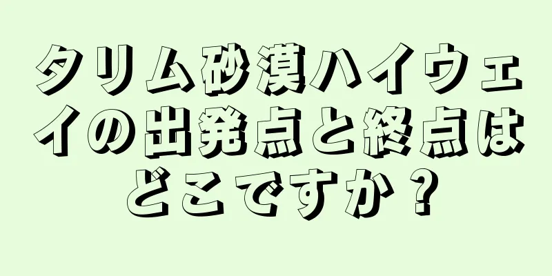 タリム砂漠ハイウェイの出発点と終点はどこですか？