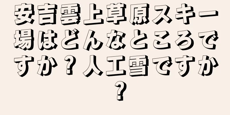 安吉雲上草原スキー場はどんなところですか？人工雪ですか？