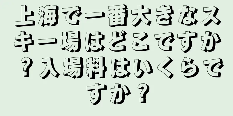 上海で一番大きなスキー場はどこですか？入場料はいくらですか？