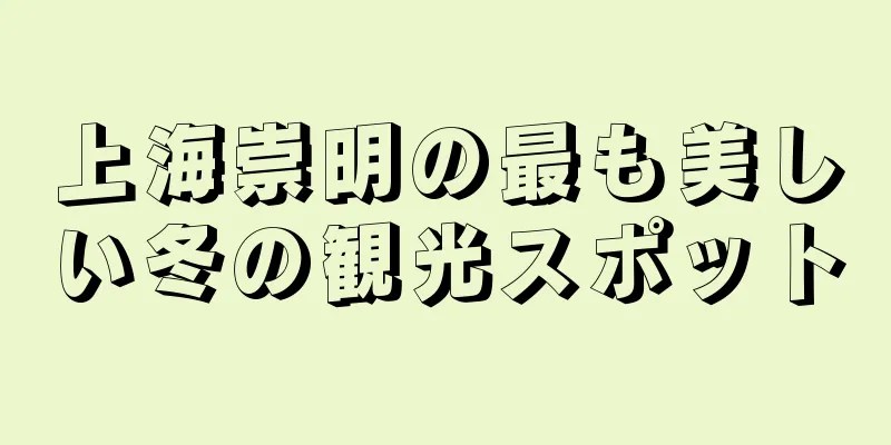 上海崇明の最も美しい冬の観光スポット