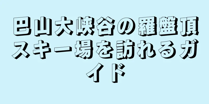 巴山大峡谷の羅盤頂スキー場を訪れるガイド