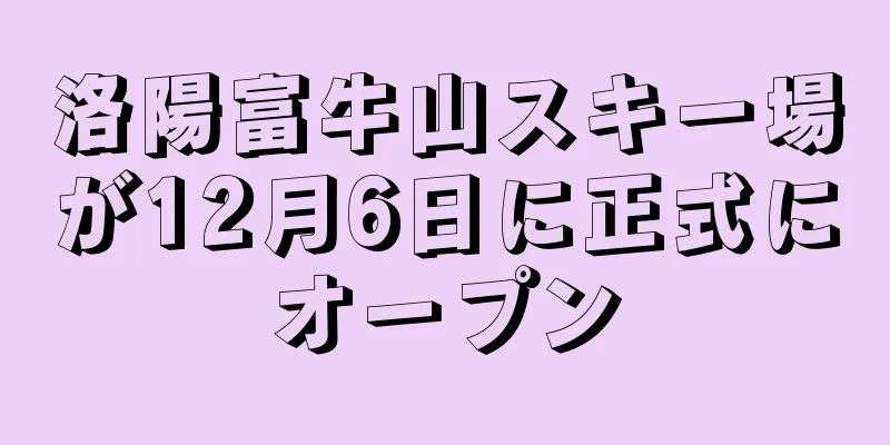 洛陽富牛山スキー場が12月6日に正式にオープン