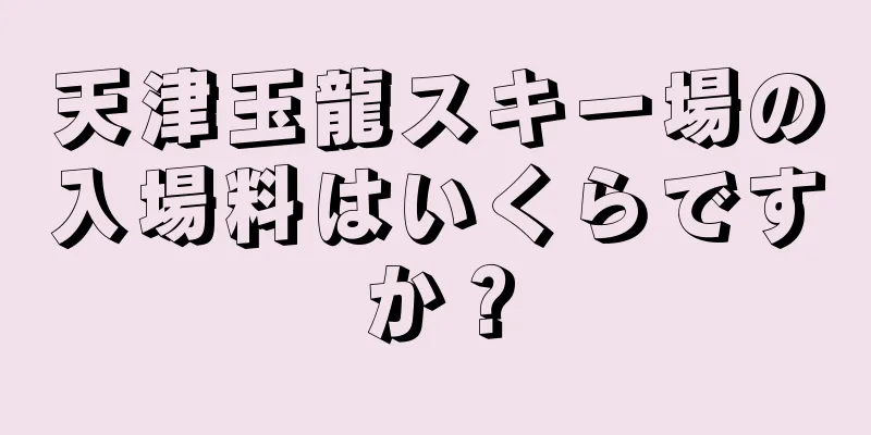 天津玉龍スキー場の入場料はいくらですか？