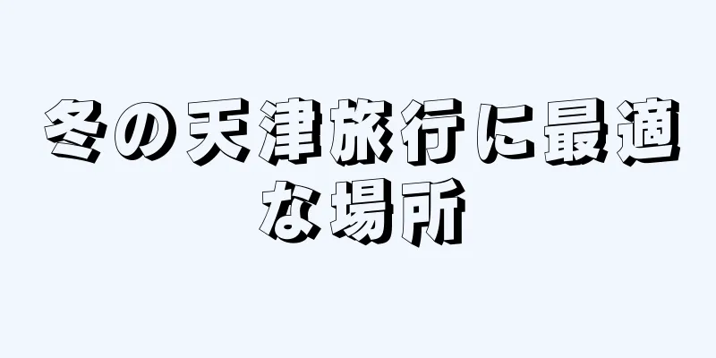 冬の天津旅行に最適な場所