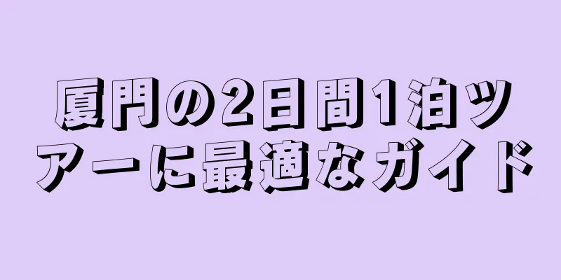 厦門の2日間1泊ツアーに最適なガイド
