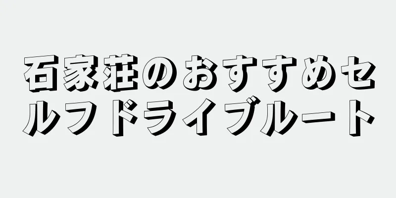 石家荘のおすすめセルフドライブルート