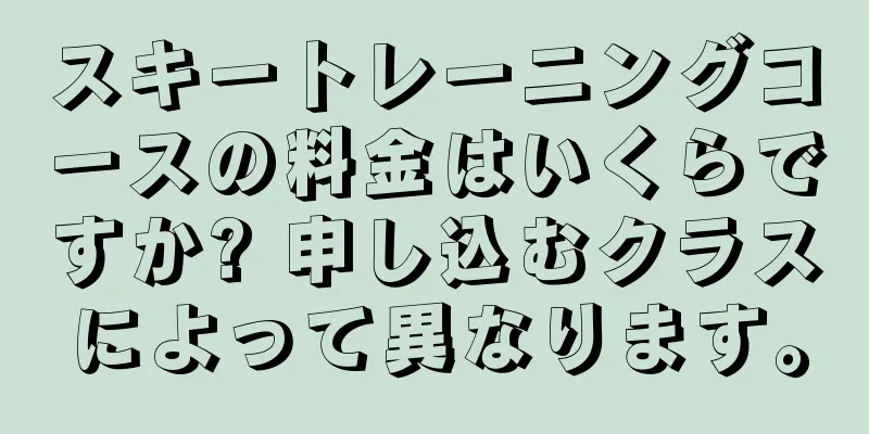スキートレーニングコースの料金はいくらですか? 申し込むクラスによって異なります。