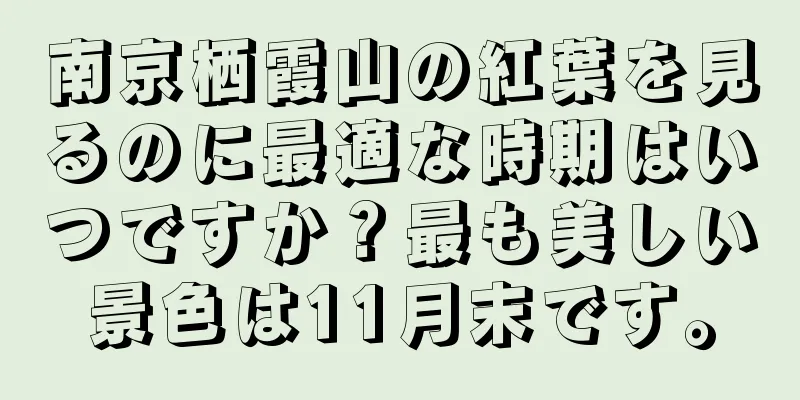 南京栖霞山の紅葉を見るのに最適な時期はいつですか？最も美しい景色は11月末です。