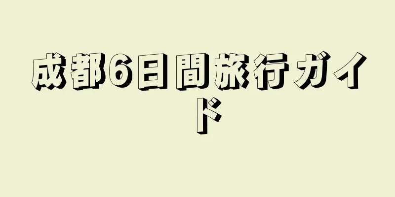 成都6日間旅行ガイド