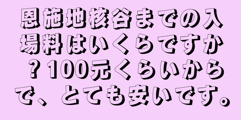 恩施地核谷までの入場料はいくらですか？100元くらいからで、とても安いです。