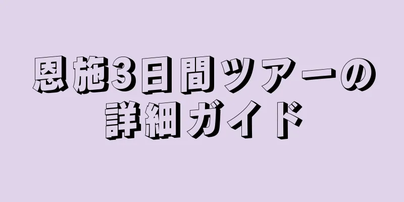 恩施3日間ツアーの詳細ガイド