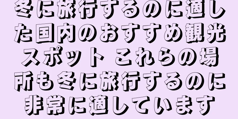 冬に旅行するのに適した国内のおすすめ観光スポット これらの場所も冬に旅行するのに非常に適しています