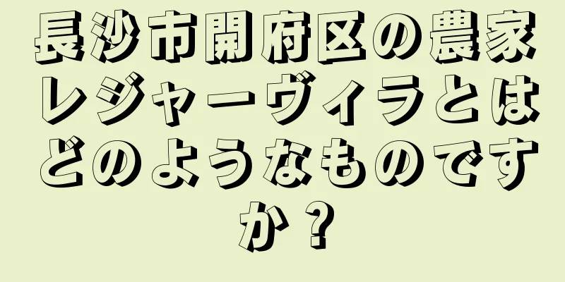 長沙市開府区の農家レジャーヴィラとはどのようなものですか？